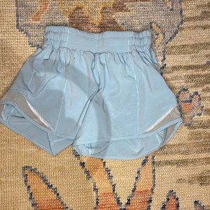 Lululemon hotty hot shorts, color: light blue  length:  4   size: 2